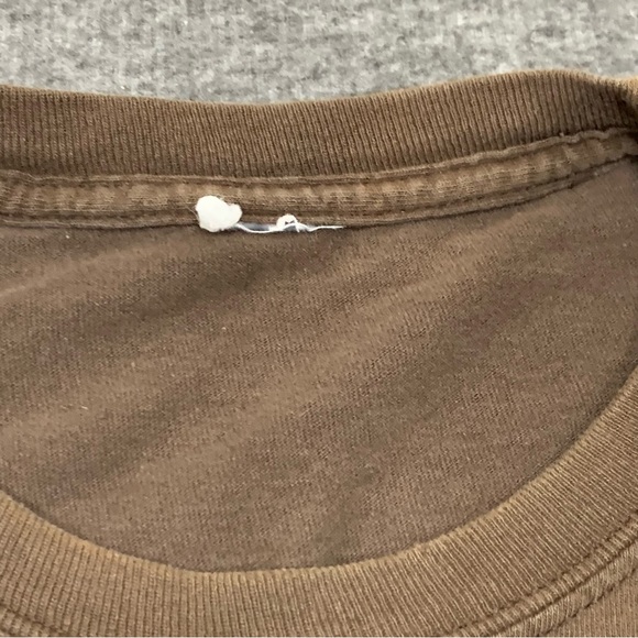 The Dragon US 129 Brown Long Sleeve Tee Biker Grunge Distressed Paint Size XL - Picture 4 of 8